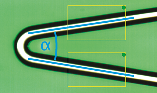 Inter-strut Angles Dimensional Analysis for stents