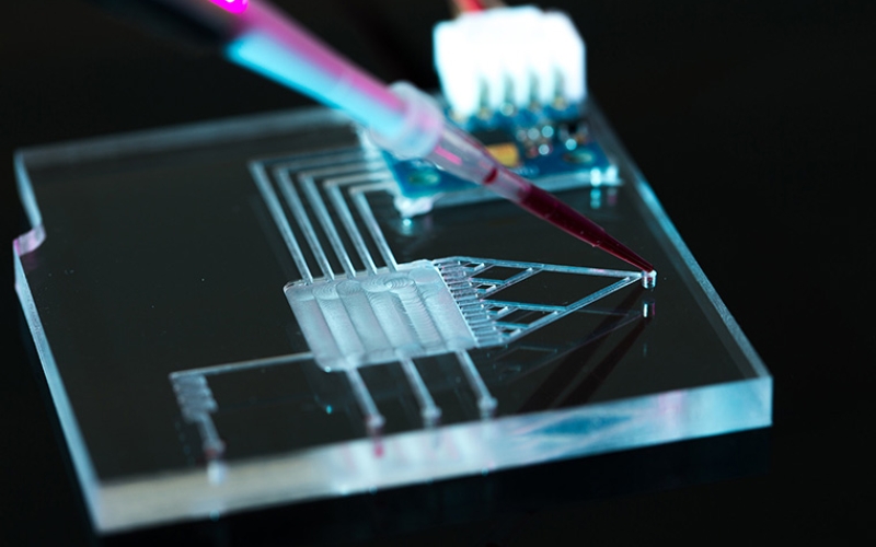 Characterization of microchannels fabricated with laser for microfluidic applications